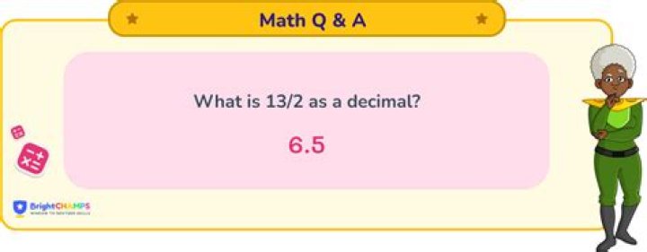 13 2 as a decimal