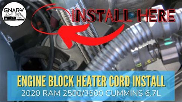 2020 ram 2500 block heater cord location