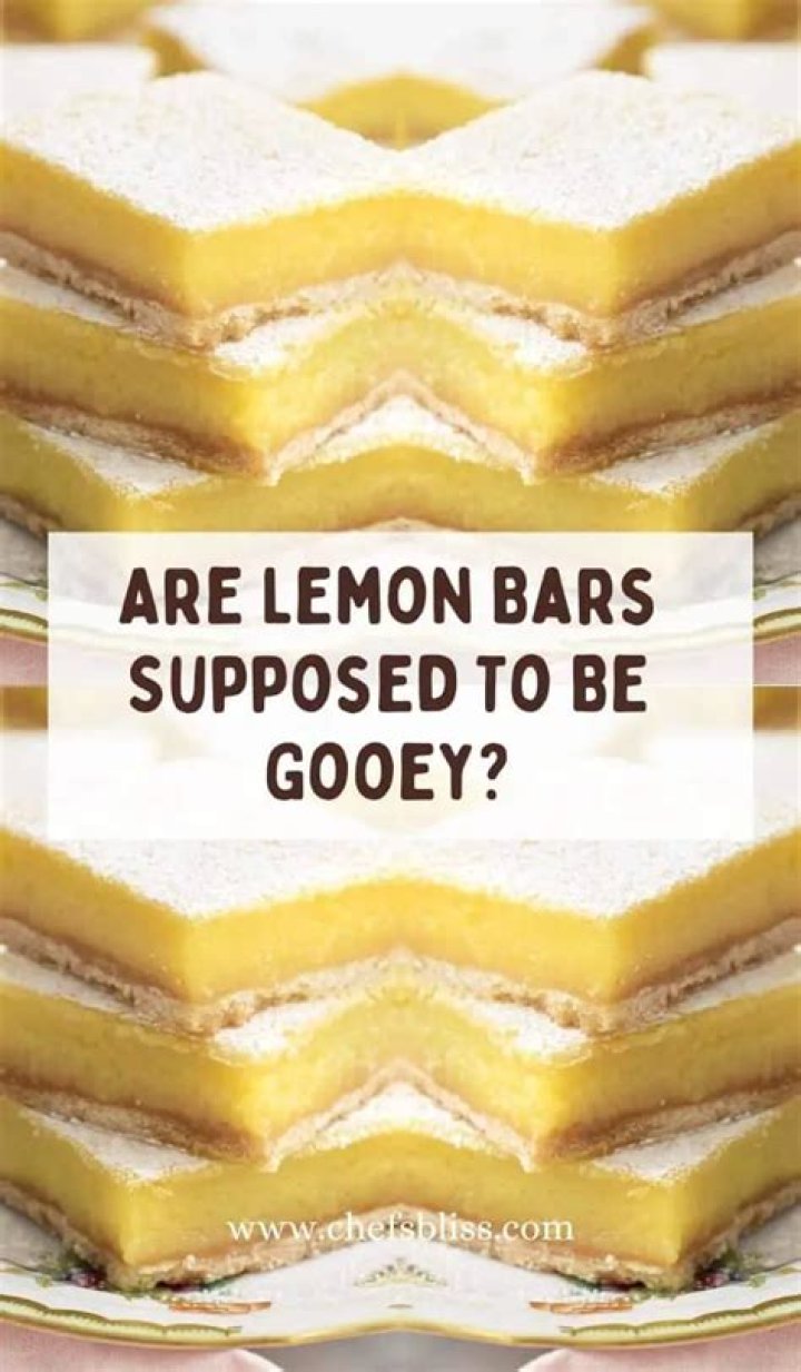 are lemon bars supposed to be gooey