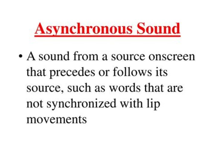 asynchronous sound