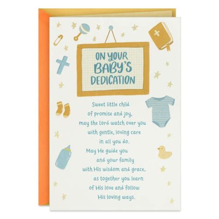 baby dedication card wording