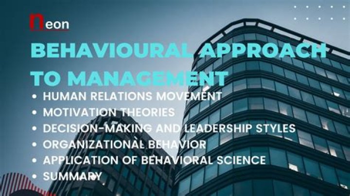 behavioral approach to management