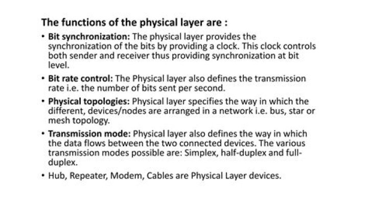 bit synchronization is handled at which layer