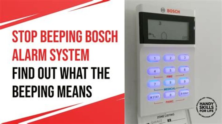 bosch alarm beeping