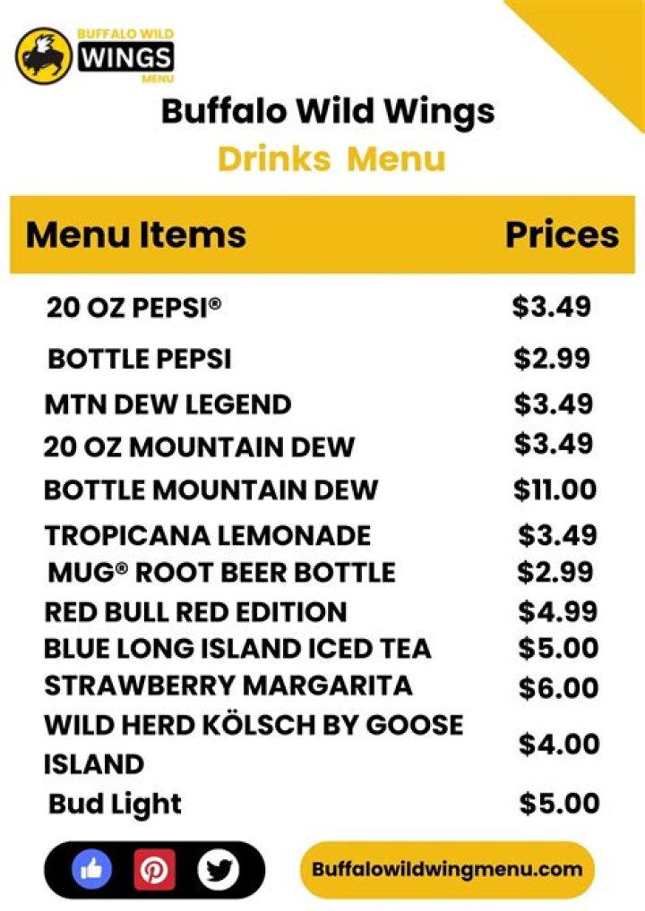 buffalo wild wings beer pitcher prices