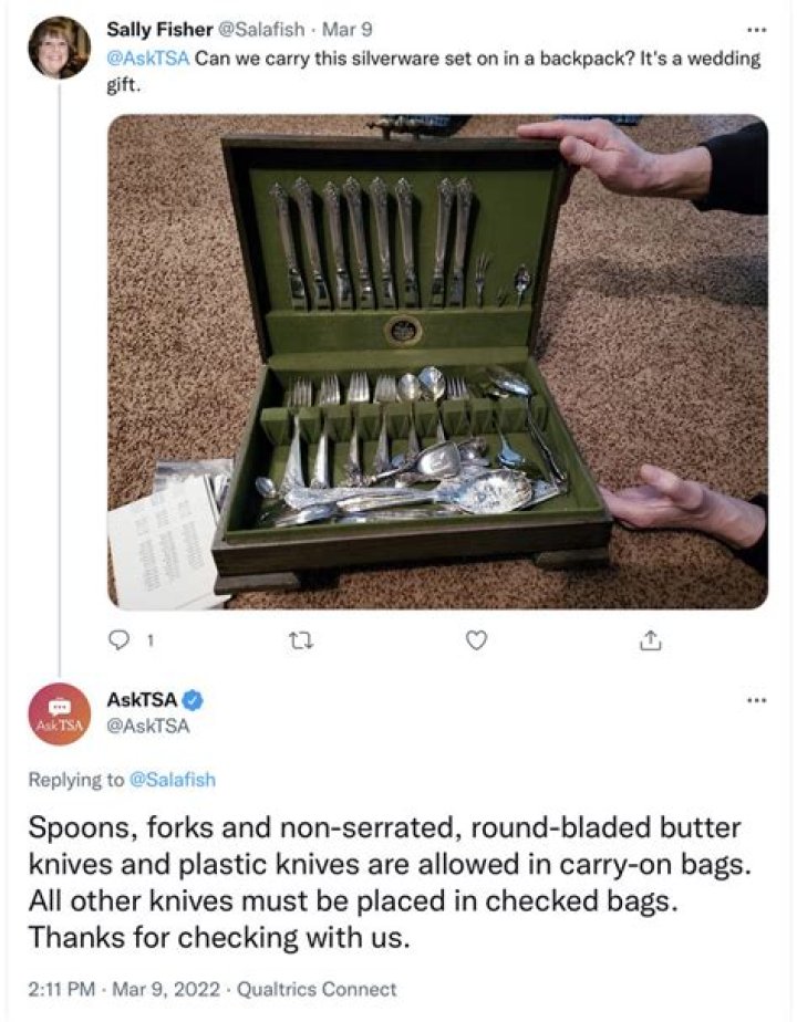 can you bring silverware on a plane