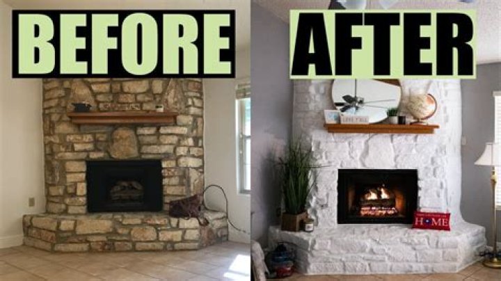 can you paint limestone fireplace