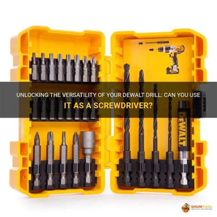 can you use a drill as a screwdriver