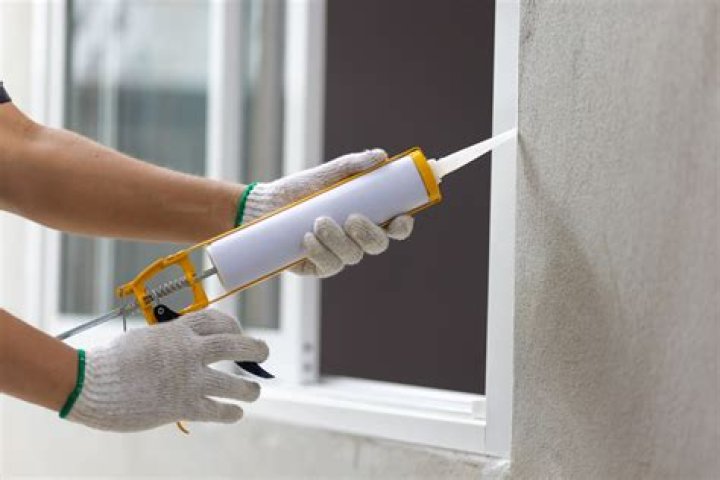 caulking window panes