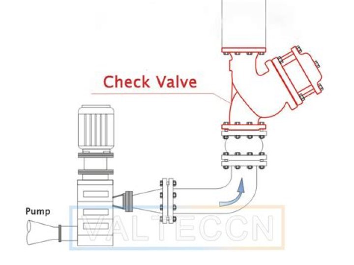 check valve before or after pump