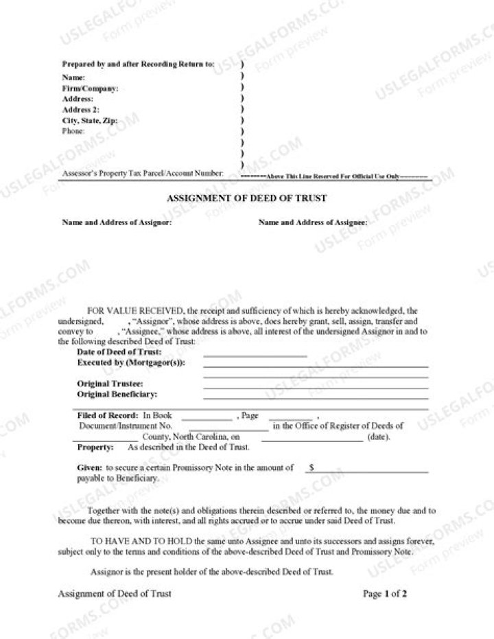 corporate assignment of deed of trust