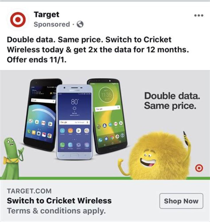 cricket one time payment