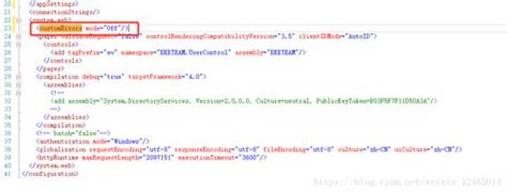 customerrors mode= off