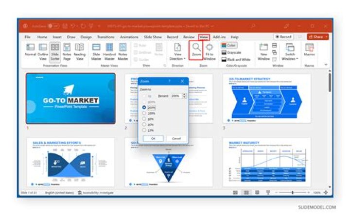 define slide sorter view