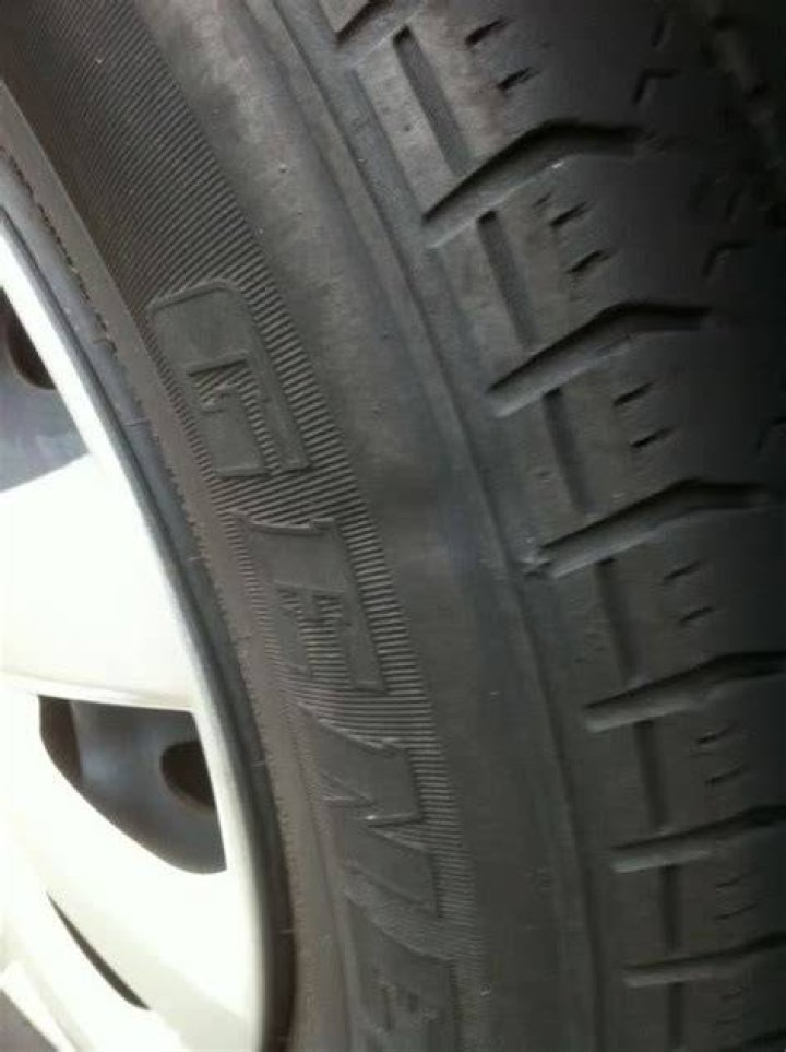 dent in tire