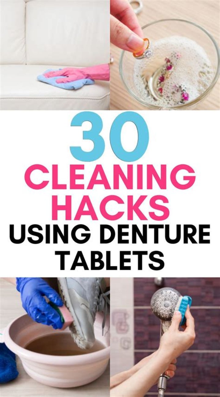 denture tablets to clean toilet