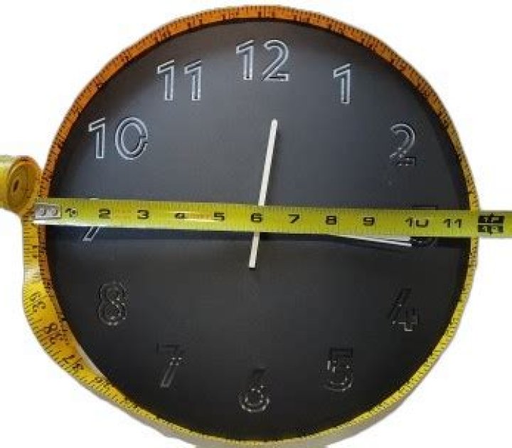 diameter of a clock