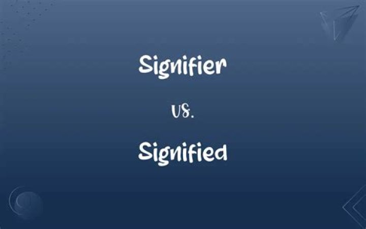 distinguish between signifier and signified