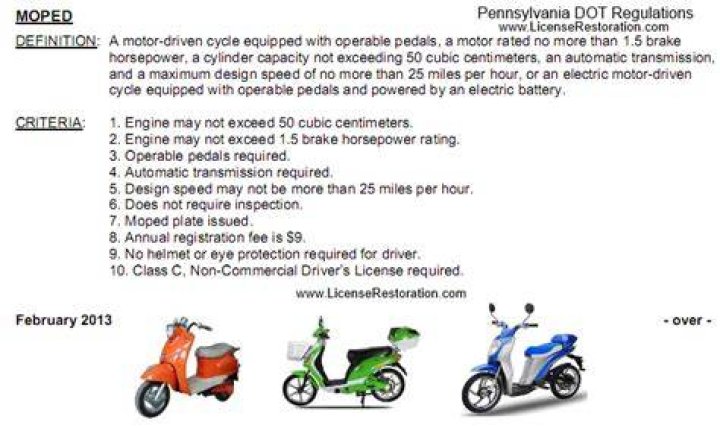 do you need a license to drive a moped in michigan