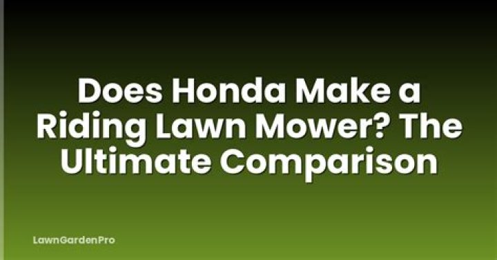 does honda make a riding lawn mower