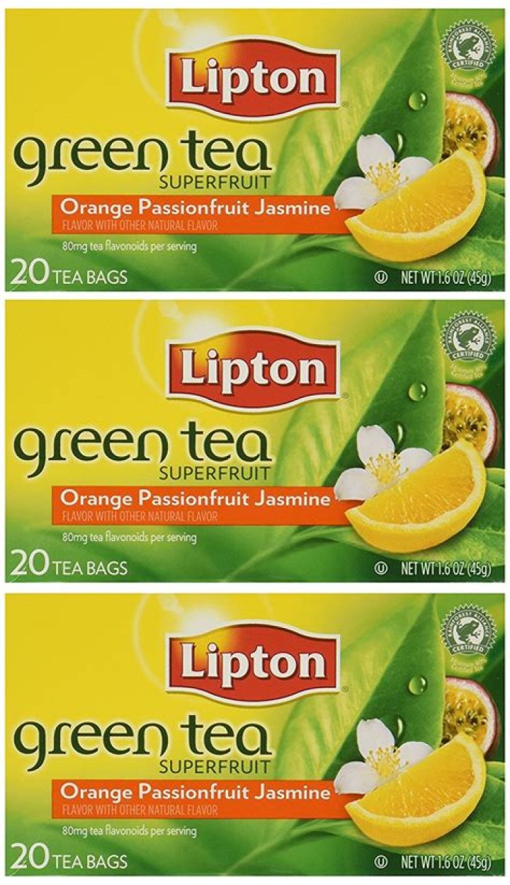 does lipton green tea orange passionfruit jasmine have caffeine