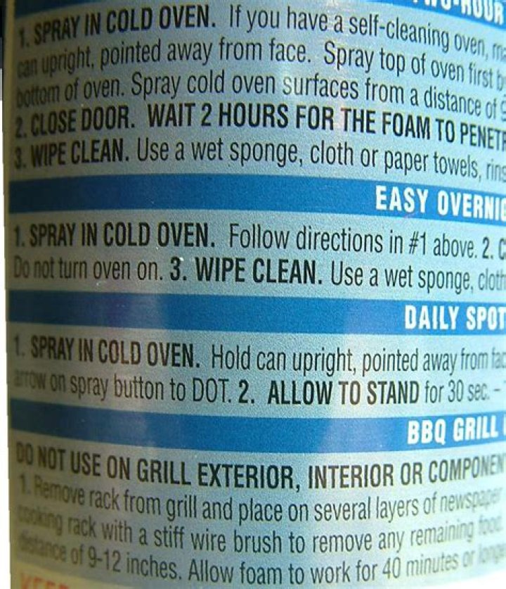 easy off oven cleaner directions