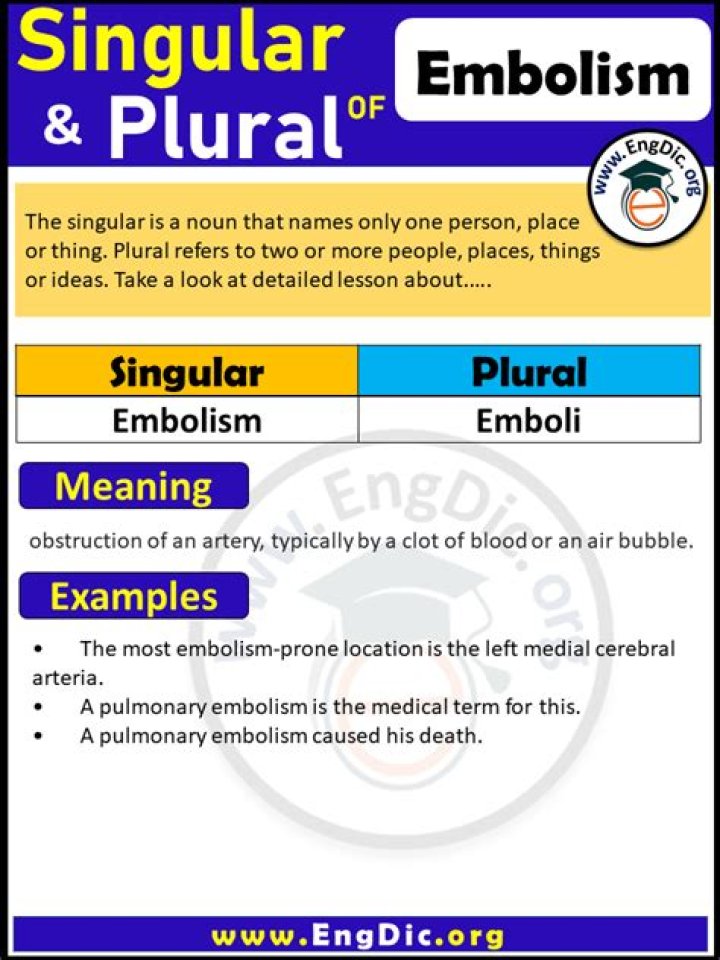 embolism plural