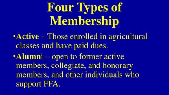 four levels of ffa membership