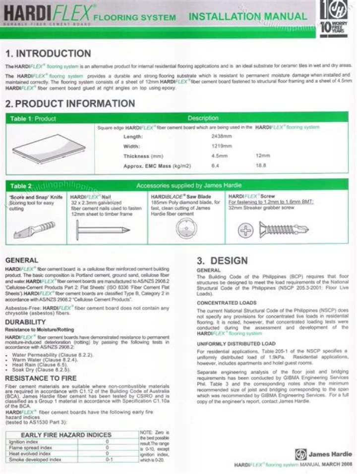 hardiflex for flooring