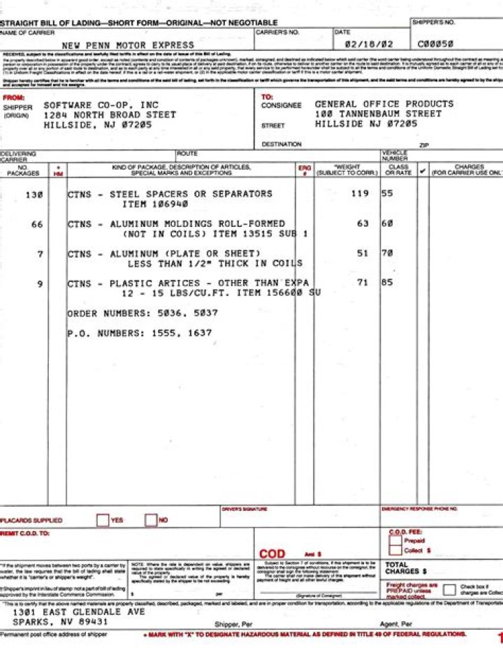 hazmat bol example