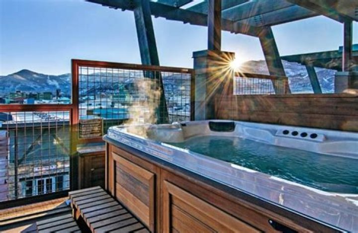 hot tub on balcony