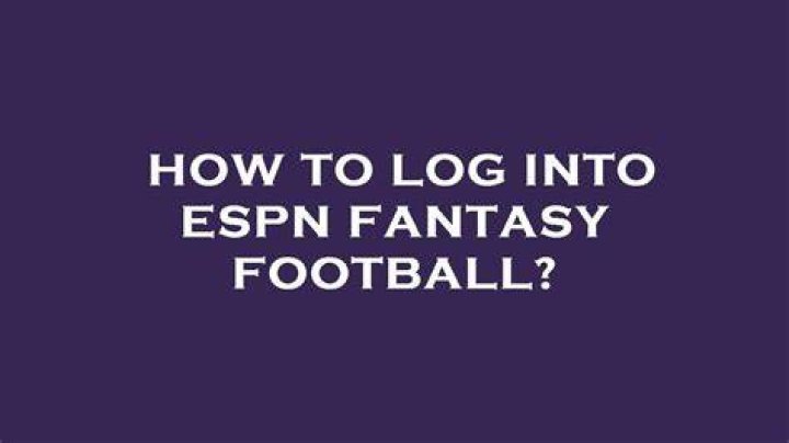 how do i log into my espn fantasy football league