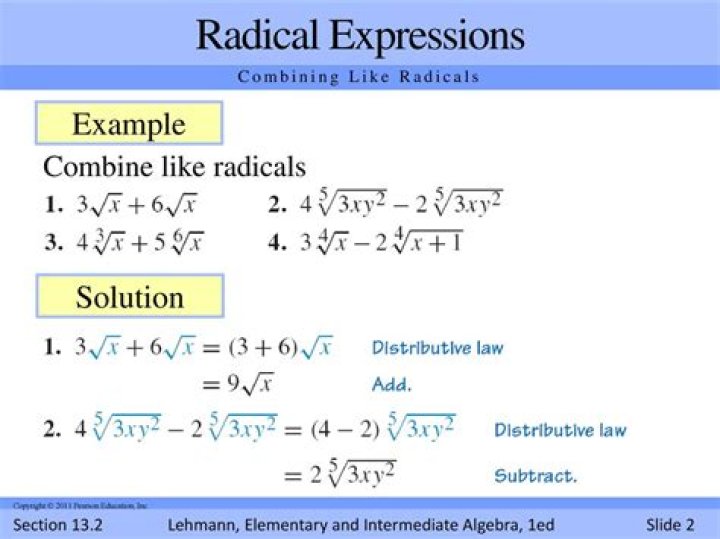 how do you combine radicals explain