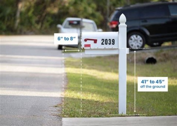 how far should mailbox be from road