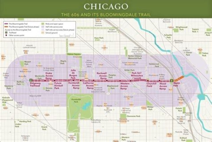 how long is the 606 trail