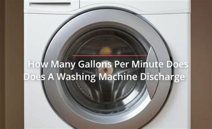 how many gallons per minute does a washing machine use