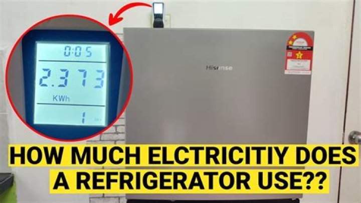 how many watts does a bar fridge use