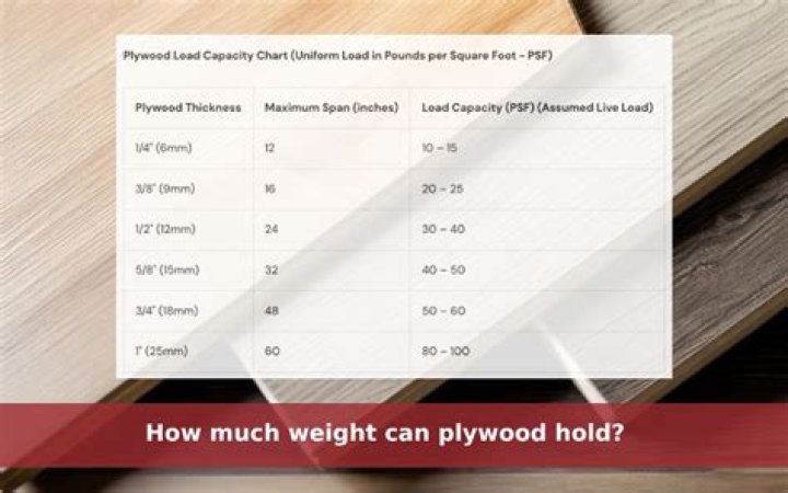 how much weight can plywood hold
