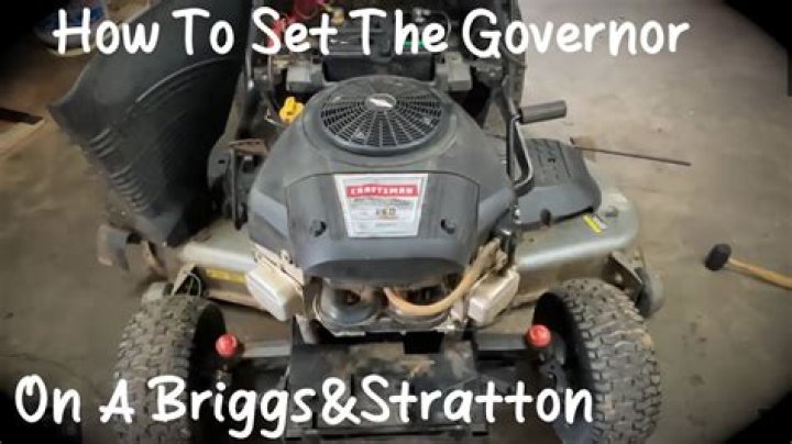 how to adjust the governor on a briggs and stratton engine