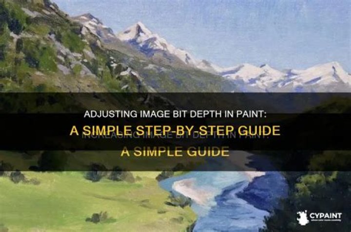 how to change bit depth of an image in paint