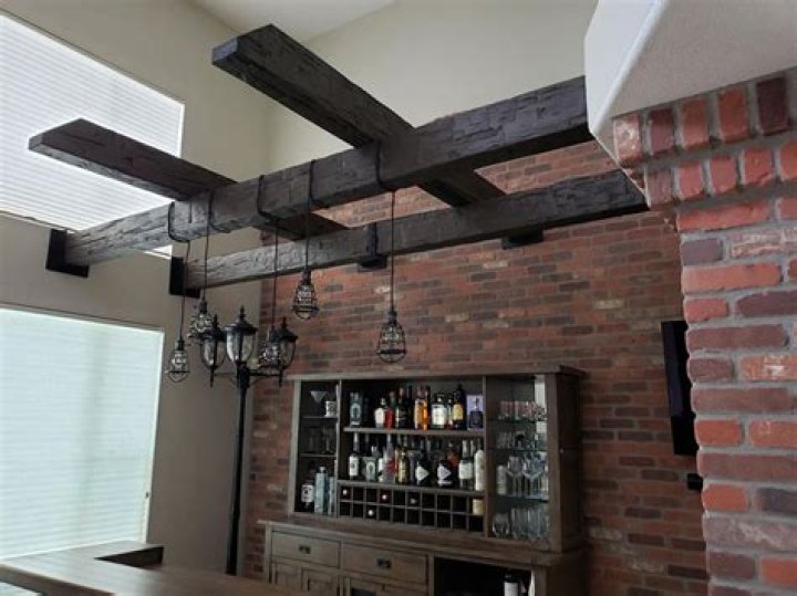 how to make faux wood beams from styrofoam