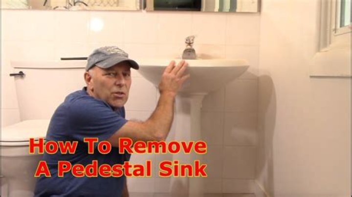 how to remove pedestal sink