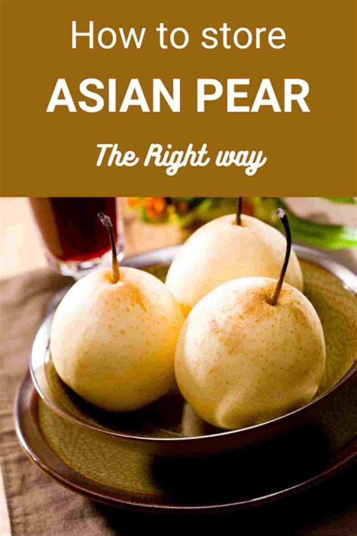 how to store asian pears