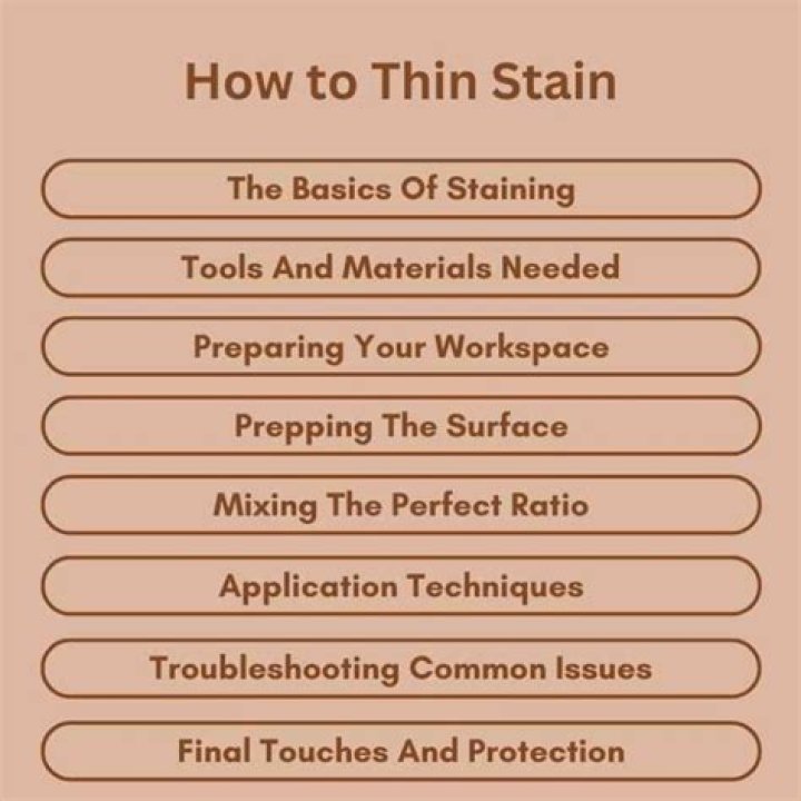 how to thin stain