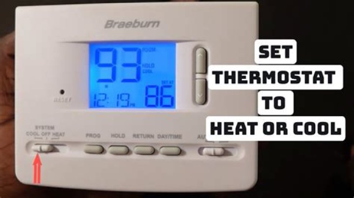 how to turn heat on braeburn thermostat