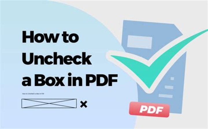 how to uncheck a box in pdf