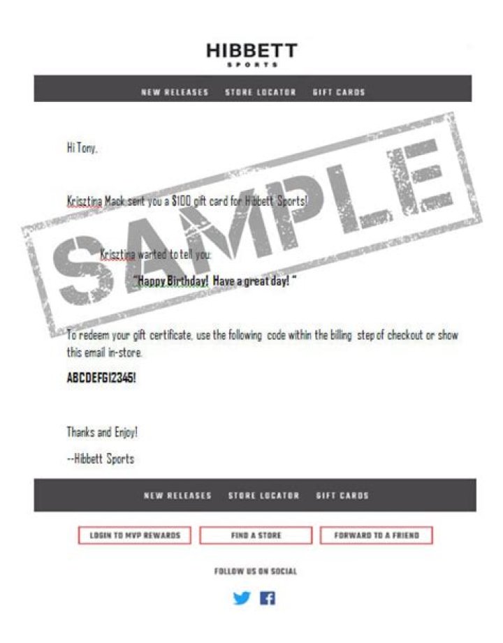 how to use hibbett gift card online