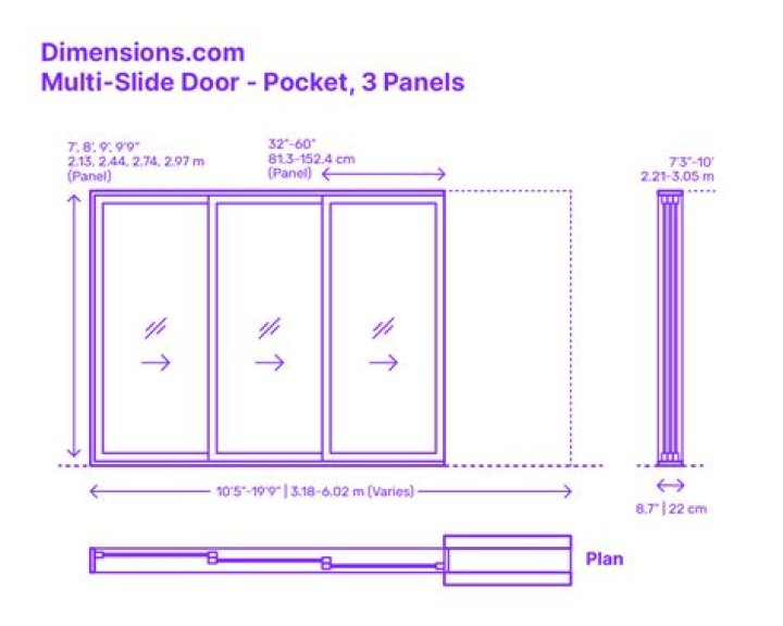 how wide is a 4 panel sliding glass door