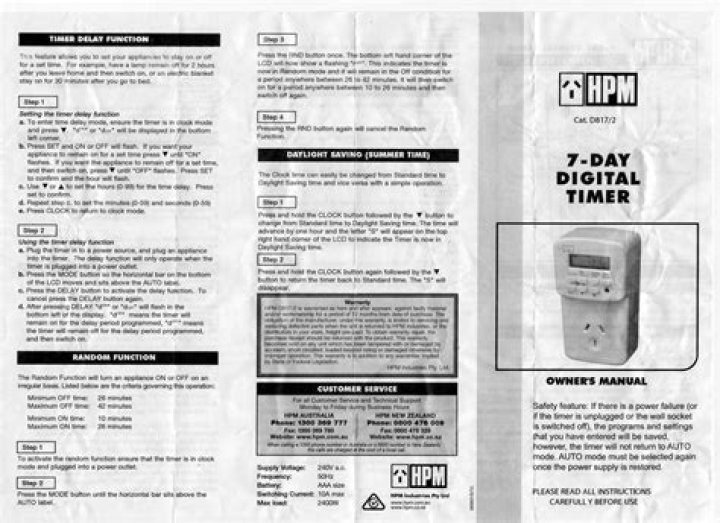 hpm timer instructions