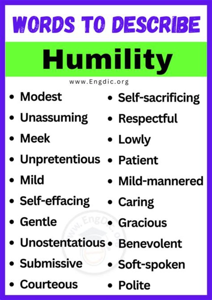 humility adjective